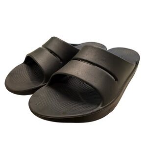 Oofos Ooahh Slide Recovery Sandals Black Slip On Comfort Shoe Men’s Sz 11